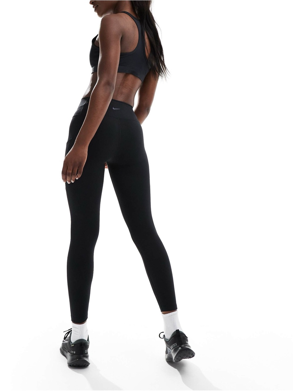 Nike One Training Dri-Fit 7/8 high rise leggings in black size Small